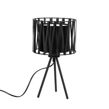 Настольная лампа-штатив черного цвета высотой 35 см, современный штатив E27, настольная лампа, прикроватная лампа Licht-Erlebnisse, черный