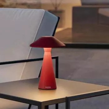 Настольная лампа Sompex на батарейках Move | Регулируемая по высоте | Диммируемый | Различные цвета, цвет: красный.