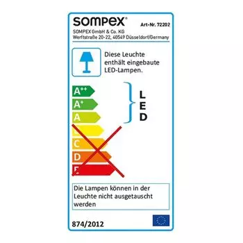 Настольная лампа Sompex Pinewood White 65, белый