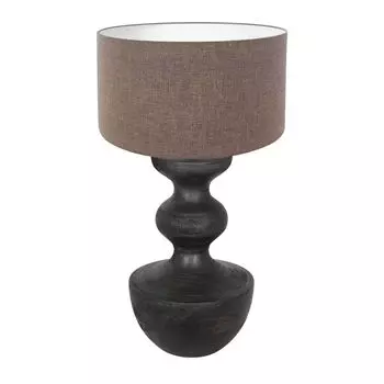 Настольная лампа Steinhauer Lyons 1-лампочка черный матовый/льняно-серый 30x30см