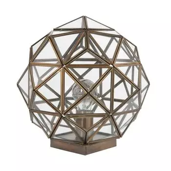 Настольная лампа Steinhauer Pimpernel 1 лампочка матовая бронза/прозрачное стекло 33x33см