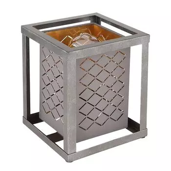 Настольная лампа, текстиль, серое золото, H 22 см etc-shop, серый