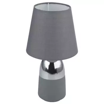 Настольная лампа Textil Touch, серо-хром, H 31 см, EUGEN etc-shop, серый
