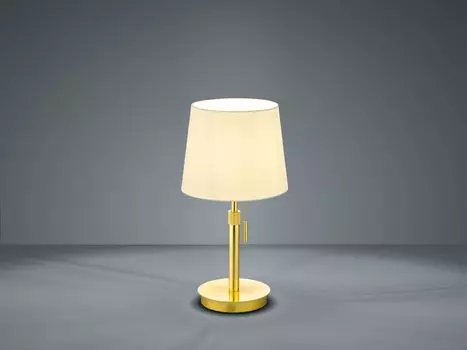 Настольная лампа Trio Lyon из матовой латуни и белого цвета E27, золото