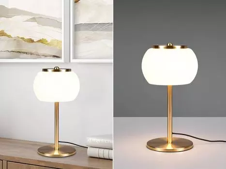 Настольная лампа Trio Madison, LED, 8Вт, 800лм, 3000К, матовая латунь (542010108)