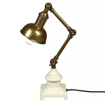 Настольная лампа Verona E14 латунь/белый Dutchbone