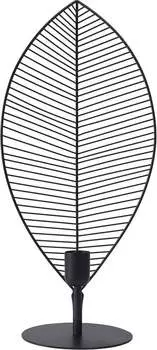 Настольная лампа в дизайне «листовые джунгли» из черного металла PR Home Elm 58см E27, черный