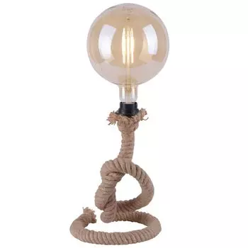 Настольная лампа, веревка, коричневая, морская высота 33 см etc-shop, коричневый