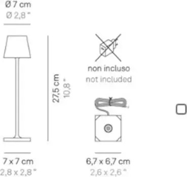 Настольная лампа Zafferano, красный