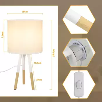 Настольная лампа ZMH, белый