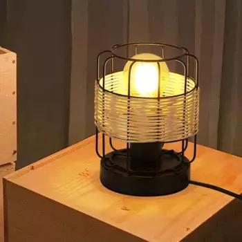 Настольная лампа ZMH, черный