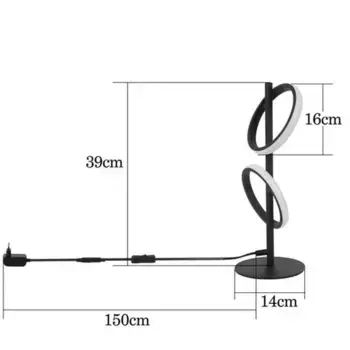 Настольная лампа ZMH, черный