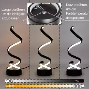 Настольная лампа ZMH, черный