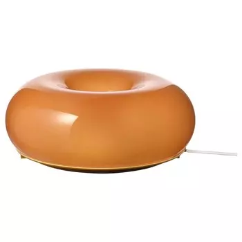 Настольная/настенная лампа, LED, оранжевое стекло/круглая, 30 см, VARMBLIXT IKEA