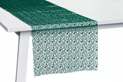 Настольная скатерть network 45/140 см, темно-зеленый