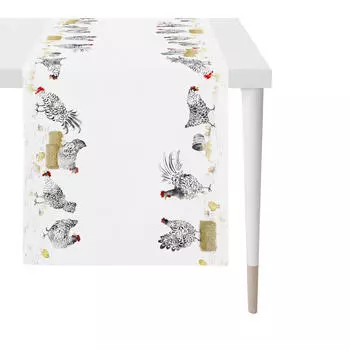 Настольная скатерть Novel, черно-белый