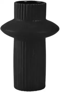 Настольная ваза AM Design "Ваза для цветов с художественной выпуклостью", (1 шт.), декоративная ваза из керамики, высота ок. 17,50 см Высота: 17,50 см, 12,00 см, черный