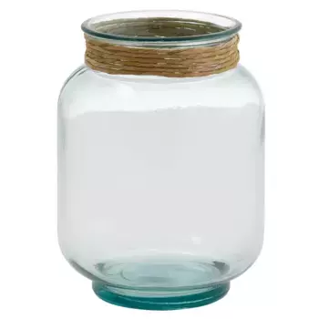 Настольная ваза OTTO Products «Beelia», (1 шт.), декоративная ваза, изготовлена из переработанного стекла, высота ок. 25 см, ок, цвет transparent-grn