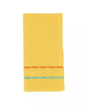 Настольные салфетки с рисунком Добби, набор из 4 шт., 18 x 18 дюймов Saro Lifestyle, желтый