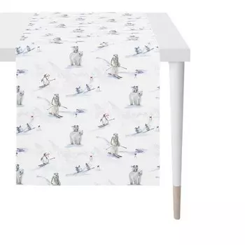 Настольный бегун Apelt Chalet Style Eisbren, 48x5x140 см цвет wei/blau