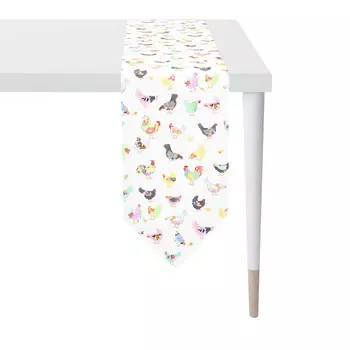 Настольный бегун Esposa, 25x175 см, белый/зеленый/серый/желтый/синий