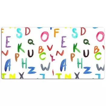 Настольный коврик Tulup Bunte Buchstaben, 120x60x1 см, коричневый