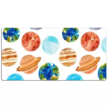 Настольный коврик Tulup Bunte Planeten, 100x50x1 см, зеленый
