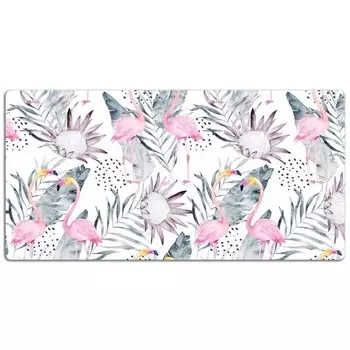 Настольный коврик Tulup Flamingos, 100x50x1 см, зеленый