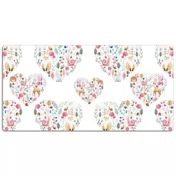 Настольный коврик Tulup Fuchskaninchenherz., 100x50x1 см, зеленый