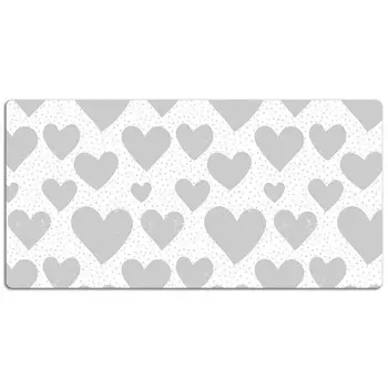 Настольный коврик Tulup Graue Herzen, 100x50x1 см, зеленый