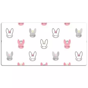 Настольный коврик Tulup Kaninchen in Kronen, 90x45x1 см, зеленый