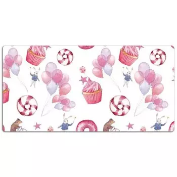 Настольный коврик Tulup Sigkeiten und Ballons, 90x45x1 см, зеленый