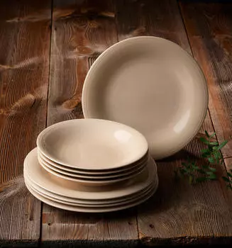 Настольный сервиз цветная петля 8 предм Villeroy & Boch, бежевый