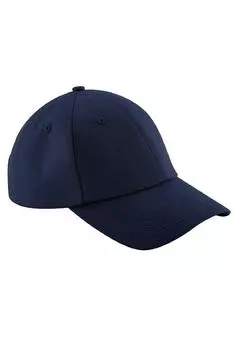 Настоящая бейсболка с 6 панелями Beechfield, темно-синий