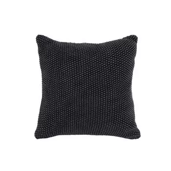 Настоящее время - декоративная подушка в горошек вязаная - антрацит Present Time
