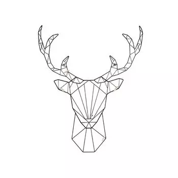 Настоящее время - Доска для записей Linea Deer - Черный - 75x58x7,5 см Present Time