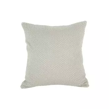 Настоящее время – Элегантная вязаная декоративная подушка – Серый нефрит Present Time
