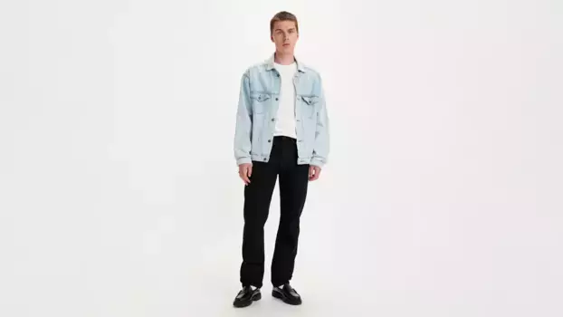 Настоящие мягкие мужские джинсы стандартного кроя 505 Levi's, черный