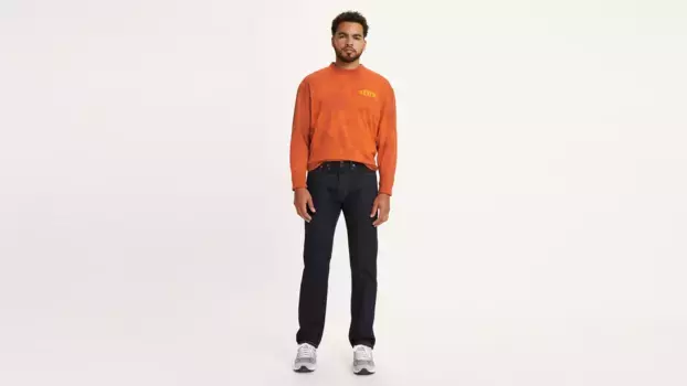 Настоящие мягкие мужские джинсы стандартного кроя 505 Levi's, цвет At Your Darkest Rinse Authentic Soft - Dark Wash - Stretch