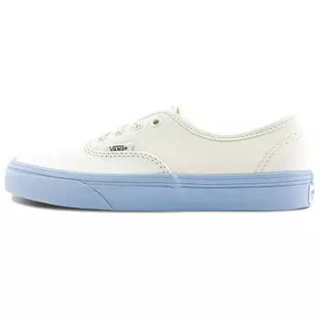Настоящие парусиновые кеды унисекс с низким верхом белого/синего цвета Vans, белый/синий