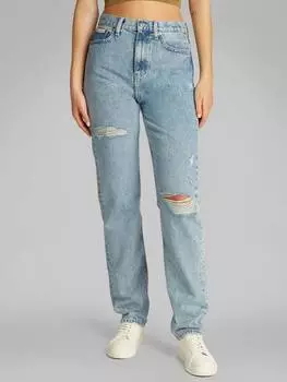 Настоящие узкие прямые джинсы Calvin Klein, синий