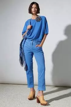 Настоящий прямой деним. LUISA CERANO, цвет cornflower - multi