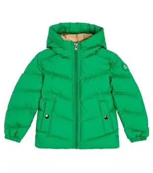 Настоящий стеганый пуховик Woolrich Kids, зеленый