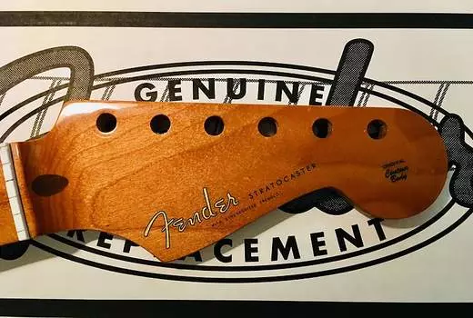 НАСТОЯЩАЯ Гриф STRATOCASTER GUITAR NECK STRAT 9.5 Radius FENDER ROASTED MAPLE VINTERA 50S Mod "V"