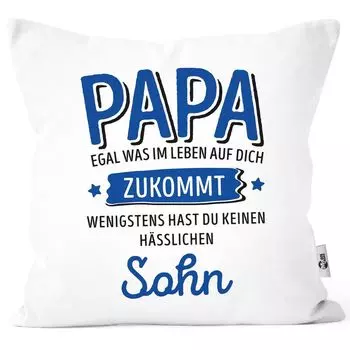 Настройте чехол на подушку, что бы ни случилось с вами в жизни, по крайней мере, у вас не будет уродливых детей. Чехол на подушку, декоративная подушка Moonworks Daddy Son White