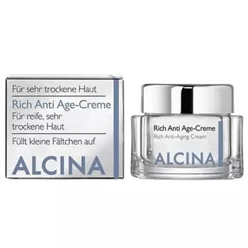 Насыщенный антивозрастной крем 250 мл для сухой кожи Alcina