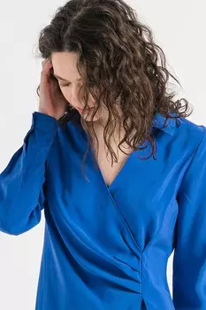 Natacha атласное драпированное платье Only, синий