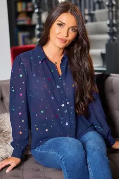 Наталья шифоновая рубашка Pour Moi, мультиколор