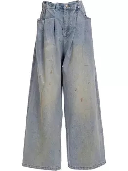 Наташа Зинько обработанные сложенные джинсы Natasha Zinko, синий