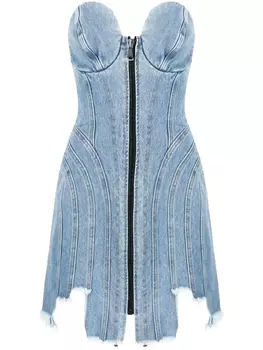 Natasha Zinko джинсовое платье мини асимметричного кроя, синий